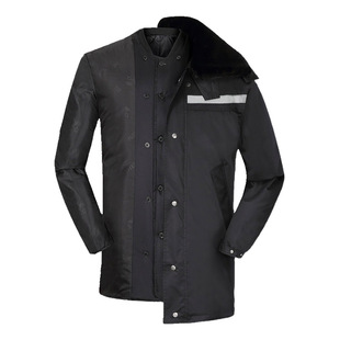 保安工作服冬装加厚棉大衣男多功能防寒大衣劳保制服棉衣冬季女