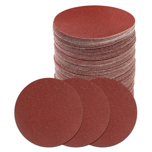 6寸圆形植绒砂纸片手电钻角磨机抛光打磨自粘式木工沙纸磨片150mm