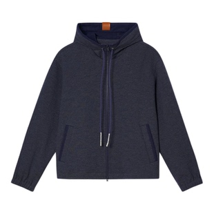 PSALTER诗篇学院风抽绳连帽双开头拉链卫衣短外套2025冬款