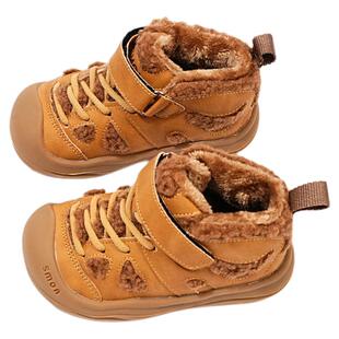 书萌童鞋儿童棉鞋外穿运动雪地棉鞋男童鞋子防滑宝宝鞋女小童冬鞋