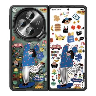 MASFEIL ×抓住快乐适用oppofindn3手机壳折叠屏新款find n3典藏版保护套带支架findn3的超薄女网红高档可爱