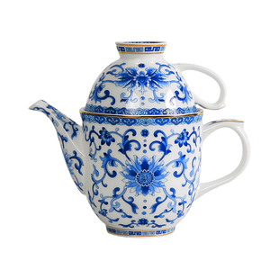 高淳陶瓷祥和套壶家用中式茶杯骨瓷轻奢高端夫人复古骨瓷茶具礼盒