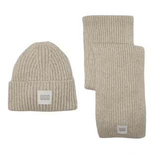 UGG围巾帽子套装针织帽围脖礼盒新年礼物冬季保暖男女帽子便帽