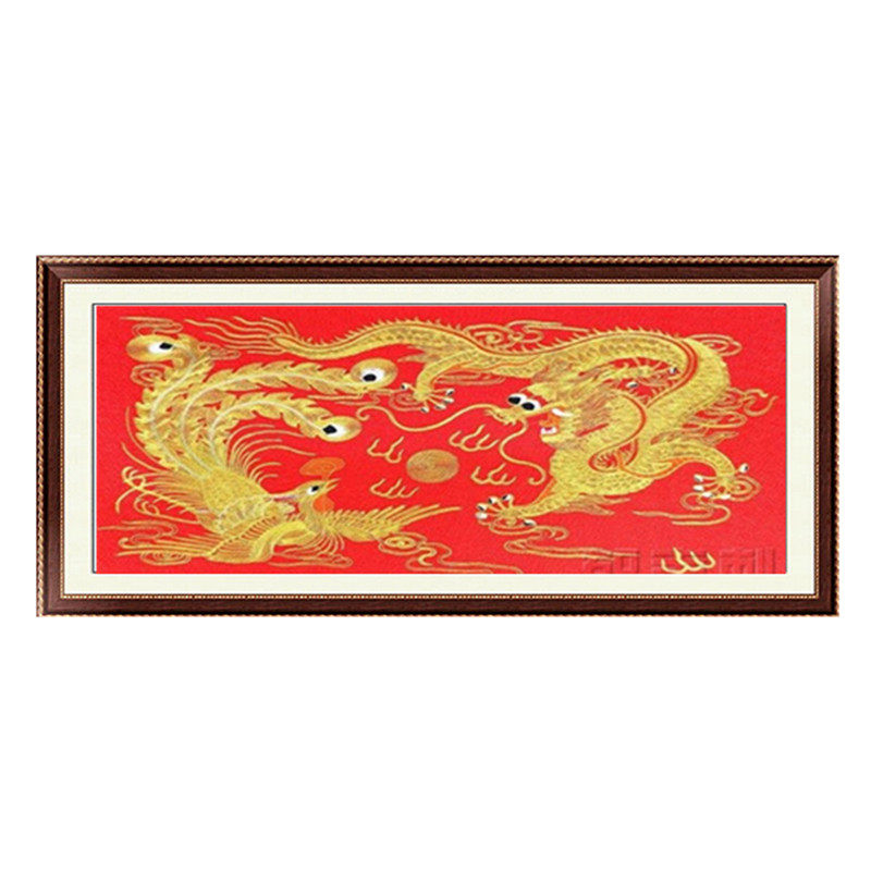 龙凤画像结婚苏绣成品