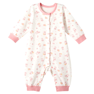 Goodbaby好孩子新生婴儿a类纯棉男连体衣满月女宝家居服哈衣爬服