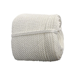 白色尼龙绳三股扭绳编织捆绑绳涤纶丙纶绳船用缆绳货车锚绳船舶绳