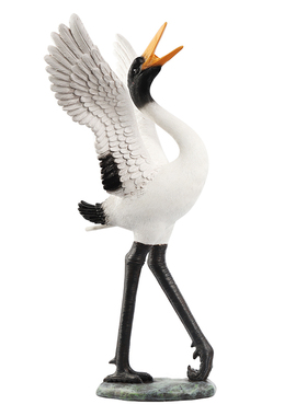 假山喷泉鱼池仙鹤摆件造景装饰