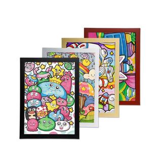 磁性画框装裱儿童裱画水彩素描油画墙贴4K开外框8k磁吸a3相框挂墙