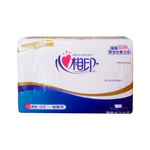 心相印120抽平板纸压花心心相印卫生纸巾草纸厕纸10包整箱NT1320