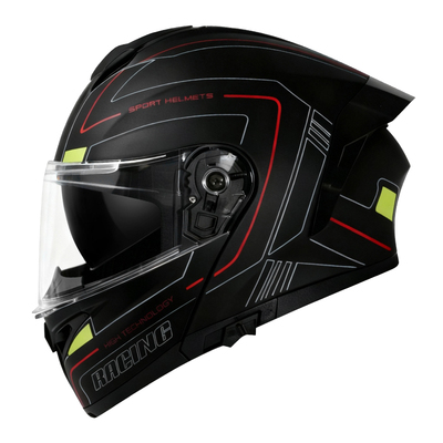 飒克双认证摩托车揭面盔