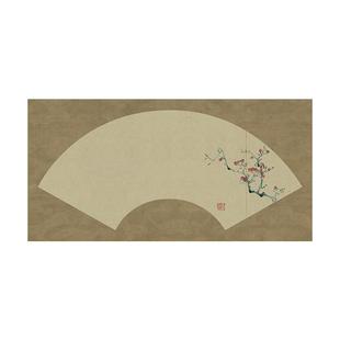 微喷宣纸扇面纸半生半熟花鸟笺复古扇形空白毛笔小楷书法纸手写创意彩图宣纸国展投稿参赛毛笔书法专用作品纸