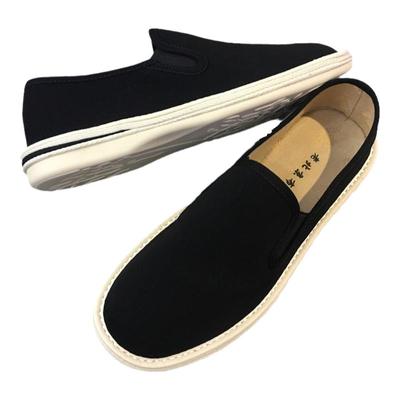 老北京手工千层底黑色透气布鞋