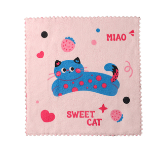 舍里卡通珊瑚绒抹布厨房专用清洁去污毛巾多巴胺不沾油洗碗巾毛巾