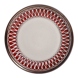 OMK 罗曼蒂克复古西餐牛排盘子个性餐厅餐具高颜值家用陶瓷汤菜盘