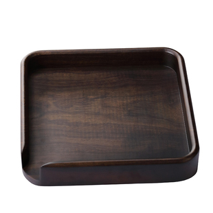 整块加厚黑檀木分茶盘普洱茶赏茶盘实木茶饼盒茶具配件茶叶评审盘