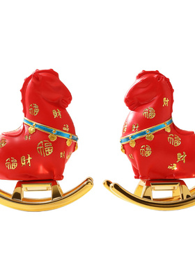 马上有钱国潮文创工位装饰摆件