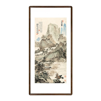 新中式傅抱石万松山馆图山水画