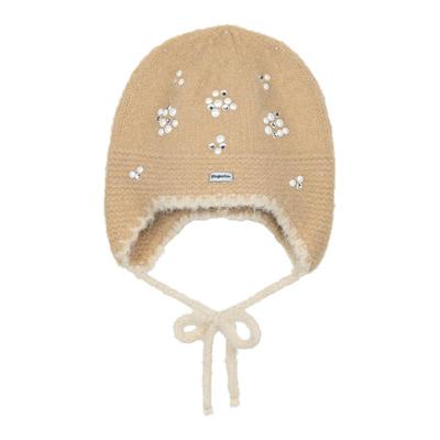 Blingkolio 2025秋冬新款满天星烫钻毛线帽女时尚刺绣针织毛线帽