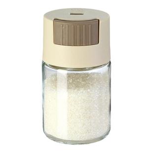 定量调料瓶按压式玻璃调料盒家用厨房食盐罐防潮密封控盐调味糖罐