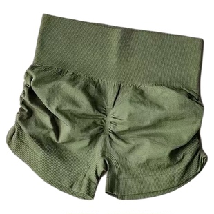 高腰提臀三分裤瑜伽短裤女夏季薄款提臀健身裤跑步运动裤瑜伽裤