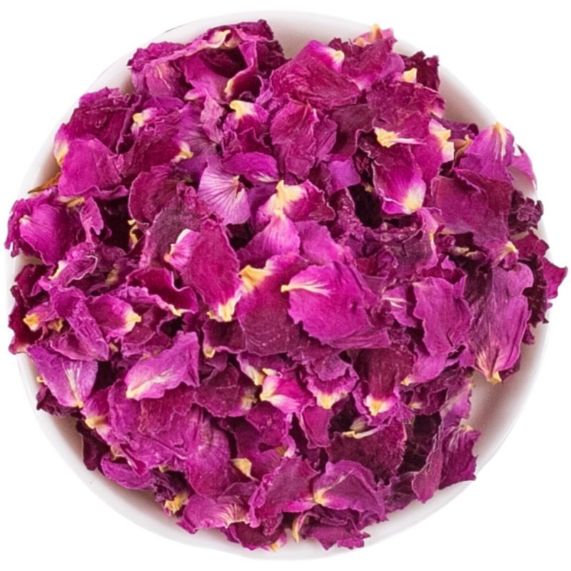 玫瑰花瓣可食用阿胶糕重瓣红玫瑰花干花茶泡茶泡水喝金边玫瑰平阴