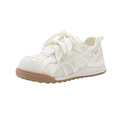 德训鞋女单网面秋季透气小白鞋