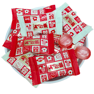 金冠满心欢喜草莓味水果味硬糖500g结婚喜糖散装批发休闲糖果零食