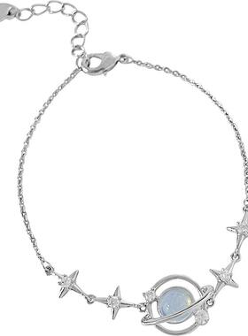 蓝色星球细手链轻奢小众