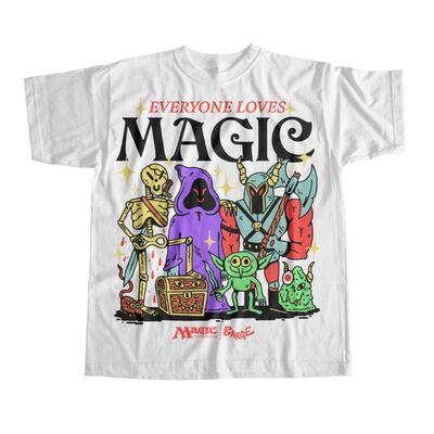 Wizard复古纯棉魔戒印花短袖T恤