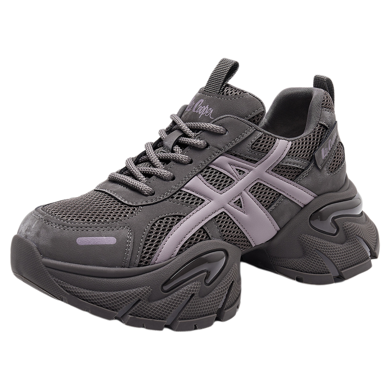 Lee Cooper厚底老爹鞋女款2025新款增高气垫运动鞋复古潮流休闲鞋