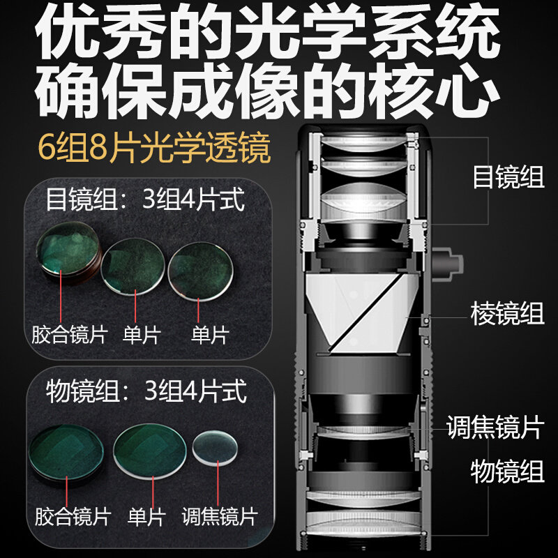 SAGA萨伽迷你单筒ED手机望远镜袖珍高清高倍夜视专业级便携小钢炮