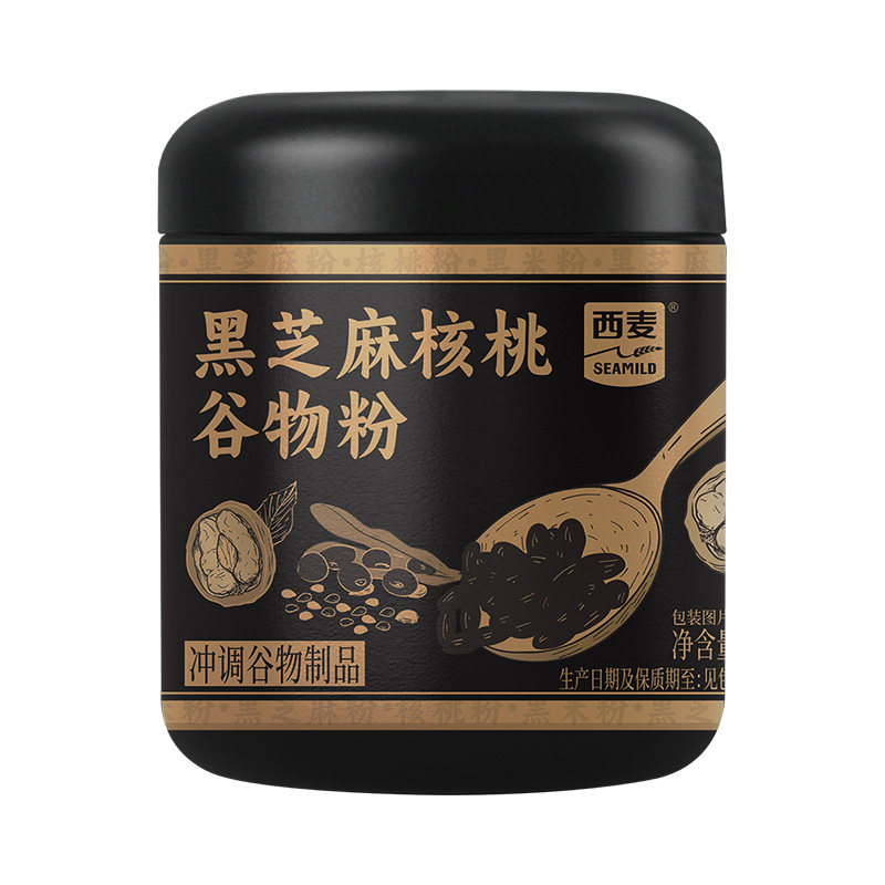 西麦黑芝麻核桃谷物粉猴头菇山药葛根阿胶枸杞谷物组合粉350g罐