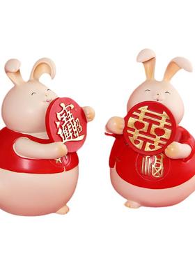 树脂结婚礼品国风创意摆件