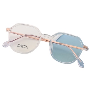 32030网红眼镜框tr90眼镜架不规则多边形眼镜框大框平光眼镜框架