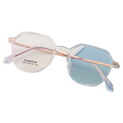 32030网红眼镜框tr90眼镜架不规则多边形眼镜框大框平光眼镜框架