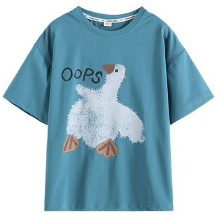 女童短袖T恤2026新款夏季女孩潮牌宽松夏装儿童夏款大童韩版上衣