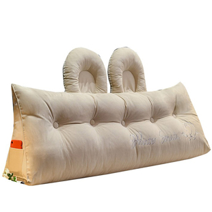 床头靠垫靠枕大靠背高级感床上半躺软包枕头榻榻米床后背三角靠背