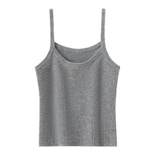 山羊绒吊带短款小背心女内搭外穿无袖针织打底衫修身显瘦羊毛上衣