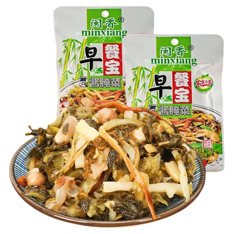 早餐配粥下饭拌饭梅菜花生笋丝
