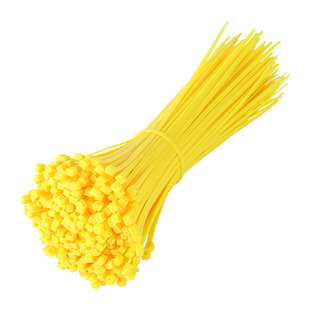 医用扎带束线带黄色标签高韧性不易断捆扎电线理线带垃圾袋封口绳