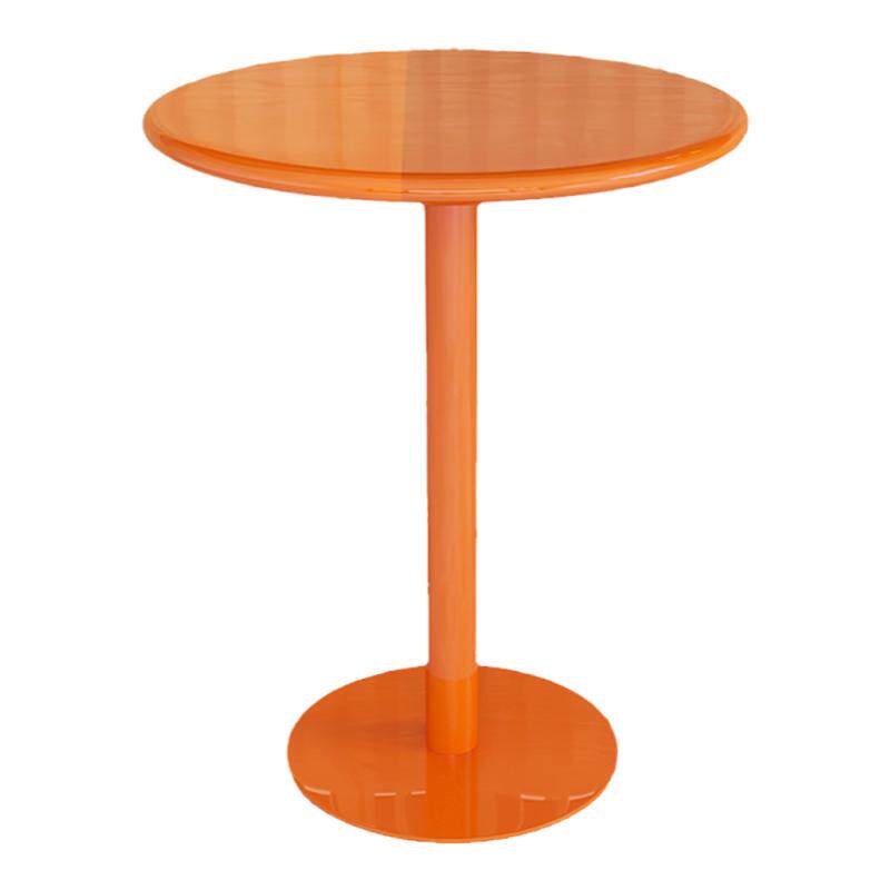 网红碳钢圆餐桌小户型客厅铁艺茶几奶茶店咖啡桌户外小桌子阳台桌