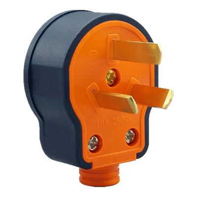 【三插头】插头三头大功率3扦纯铜摔不烂耐用三脚10A三角三相插头