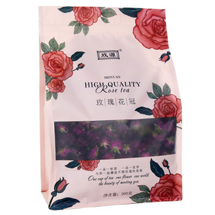 玫源头期新茶大朵无硫熏平阴玫瑰花冠茶食用泡水干花袋盒装正品