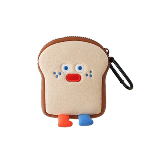 韩国进口romane可爱吐司企鹅口红唇膏化妆包零钱卡包耳机盒收纳包