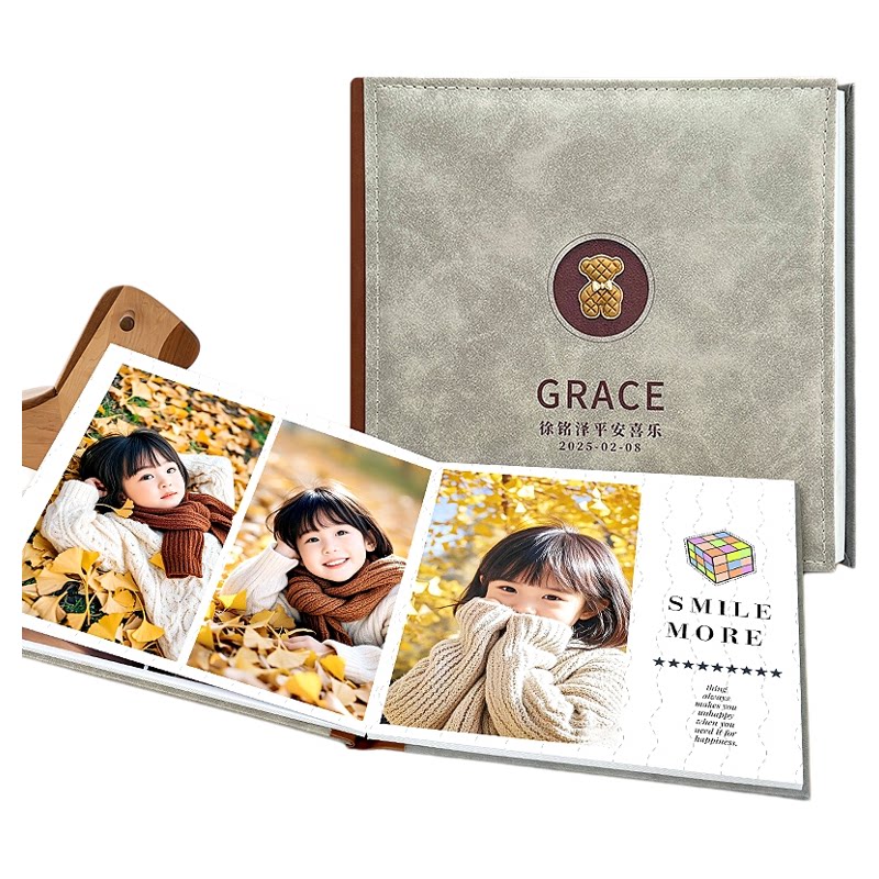 儿童成长相册定制婴儿宝宝幼儿园毕业同学记录册亲子照片影集制作