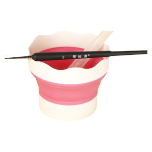 迷你折叠洗笔筒水粉水彩颜料水桶美术生专用洗笔桶小号多功能洗笔筒美术书法洗笔国画水桶油画大号便携涮笔筒