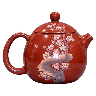 建水紫陶茶壶名家收藏手工刻填