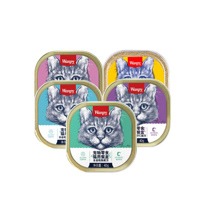 wanpy顽皮猫罐头餐盒猫零食猫咪湿粮鲜封包成猫拌饭增肥营养补充