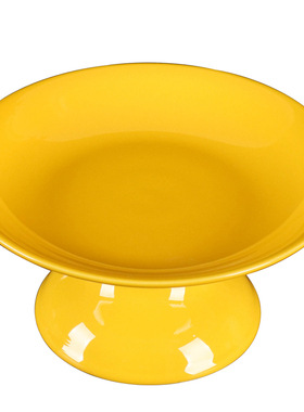 中成供果盘佛前家用礼佛陶瓷纯黄