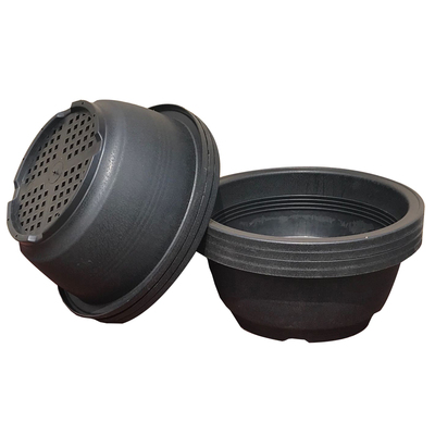 韩式多肉植物塑料大花盆育苗盆景天花卉盆20cm口径加厚黑色盆花盆